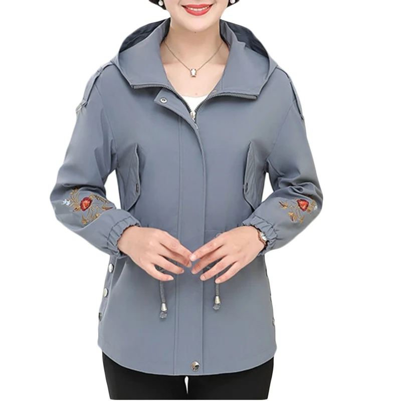 Plus size Women Spring Casual Windbreaker 2019 Autumn New loose solid color Trench coat women Embroidery Hooded Coats 5XL F198
Plus size Women Spring Casual Windbreaker 2019 Autumn New loose solid color Trench coat women Embroidery Hooded Coats 5XL F198