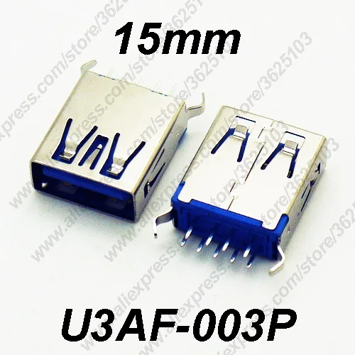 10PCS U3AF-003/U3AF-003P H=15MM USB 3.0 Connector Female Socket Tail Charging High Speed Data Transfer USB 3.0 Jack
10PCS U3AF-003/U3AF-003P H=15MM USB 3.0 Connector Female Socket Tail Charging High Speed Data Transfer USB 3.0 Jack