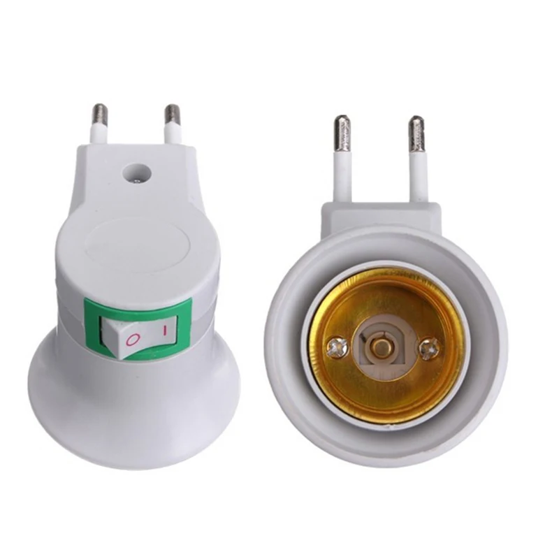 White 1pc E27 LED Light Lamp Bulbs Socket Base Holder EU Plug Adapter ON/OFF Switch
White 1pc E27 LED Light Lamp Bulbs Socket Base Holder EU Plug Adapter ON/OFF Switch