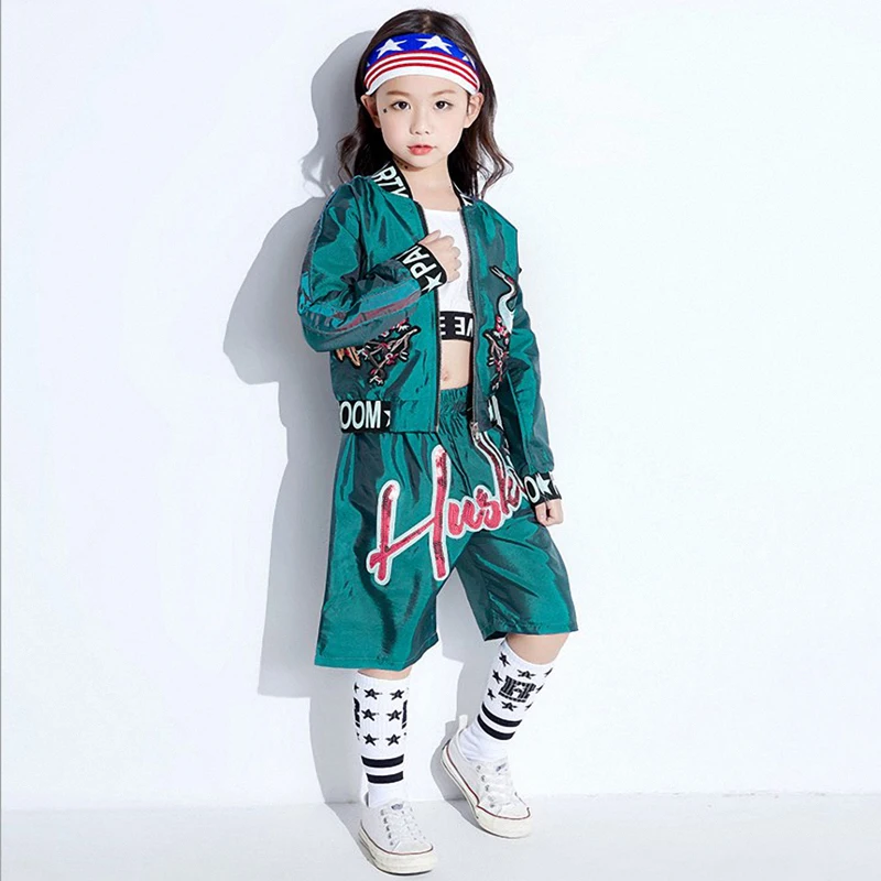 Girls street dance wear hip hop jacket sequin patch loose shorts tiger embroidery dance jazz costumes kids
Girls street dance wear hip hop jacket sequin patch loose shorts tiger embroidery dance jazz costumes kids