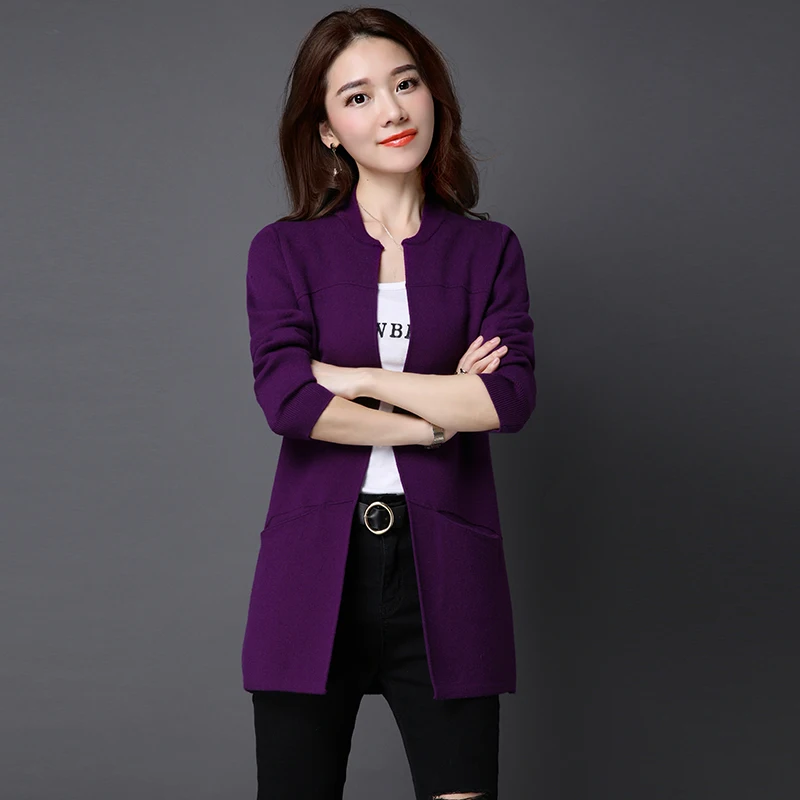 Long Cardigan Female 2019 Autumn Winter Women Long Sleeve Cardigan Sweater Knitted Cardigans For Women Jacket Tops
Long Cardigan Female 2019 Autumn Winter Women Long Sleeve Cardigan Sweater Knitted Cardigans For Women Jacket Tops