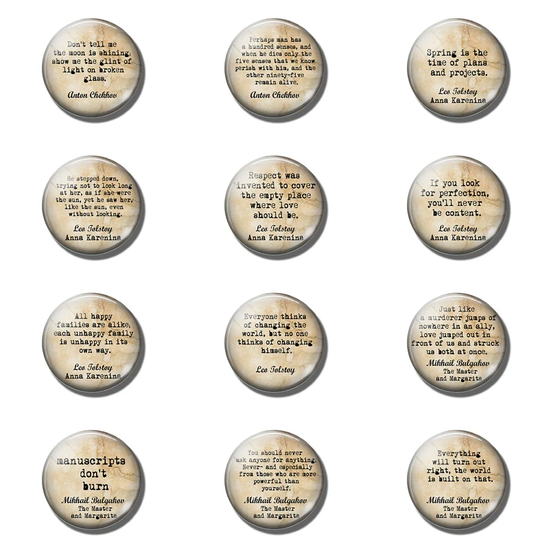 12pcs Anna Karenina Fridge Magnet Anton Chekhov Quote Glass 25mm 30mm Magnetic Refrigerator Stickers Note Holder Christmas Decor
12pcs Anna Karenina Fridge Magnet Anton Chekhov Quote Glass 25mm 30mm Magnetic Refrigerator Stickers Note Holder Christmas Decor