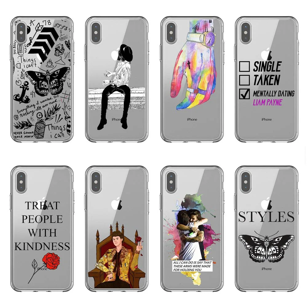 Мягкий силиконовый чехол для телефона Harry Styles tattoos One Direction 1D iPhone 12 Pro Max 11 6S 7 8 Plus X XR XS