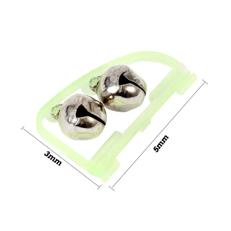 10 Pcs Luminous Sea Fishing Feeder 50mm Bell Twin Rod Tip Fish Alarm Tackle | Спорт и развлечения