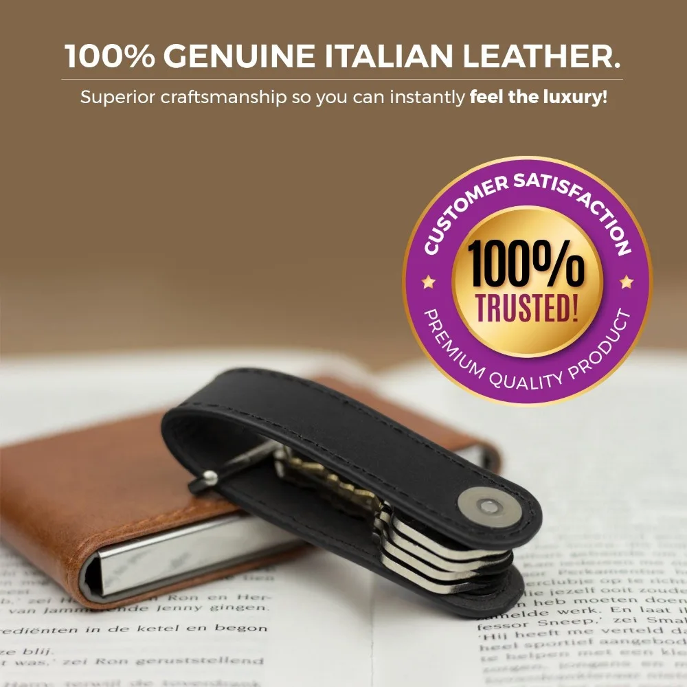 Compact Leather Key Holder/Organizer Secure Locking Mechanism Key Holder Slim Smart Key Chain Housewarming Gift and Key Ring
Compact Leather Key Holder/Organizer Secure Locking Mechanism Key Holder Slim Smart Key Chain Housewarming Gift and Key Ring