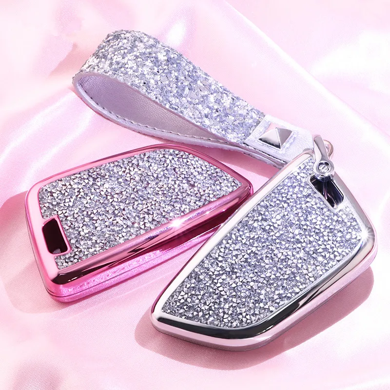 Diamond Luxury Car Key Case Cover Holder Keychain Shell Bag Remote Key for BMW 2 7 series X1 X5 X6 X5M X6M Gifts for Girls or Wo
Diamond Luxury Car Key Case Cover Holder Keychain Shell Bag Remote Key for BMW 2 7 series X1 X5 X6 X5M X6M Gifts for Girls or Wo