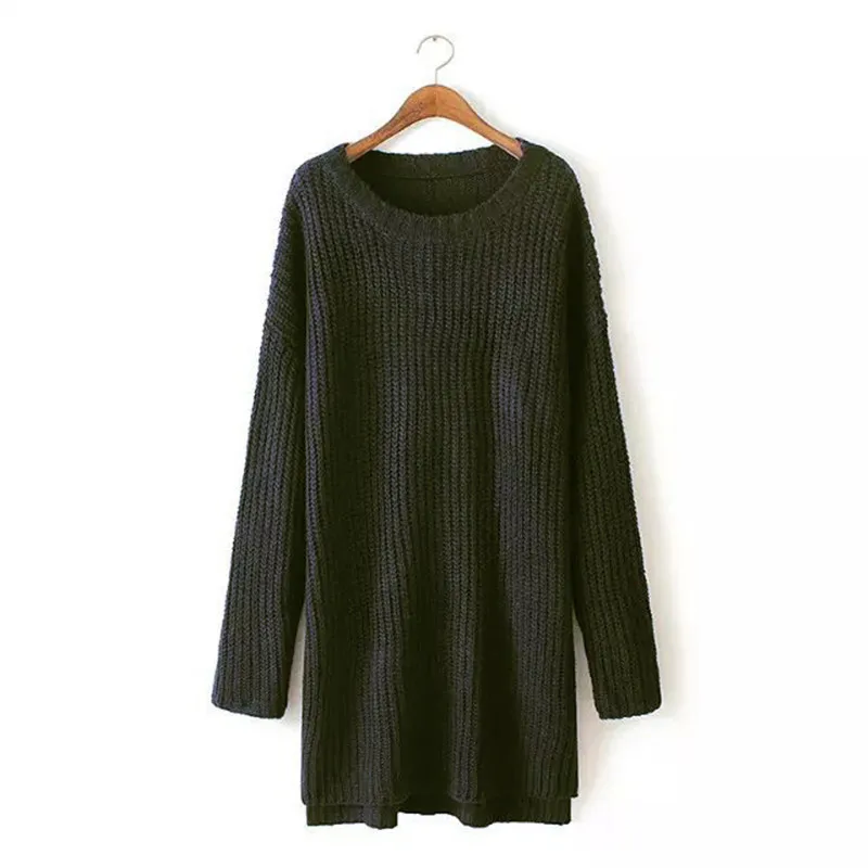 2020 Autumn Women Sweater O-neck Thick Warm Pullover Plus Size Long Sweaters Pullovers Ladies Knit Tops Loose Jumper Okd201
2020 Autumn Women Sweater O-neck Thick Warm Pullover Plus Size Long Sweaters Pullovers Ladies Knit Tops Loose Jumper Okd201