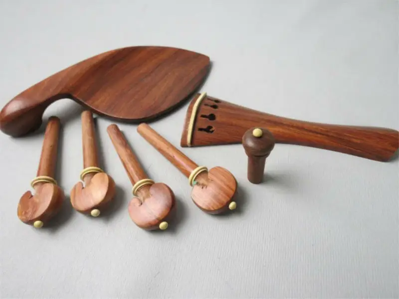 2 комплекта 4/4 скрипка палисандр и boxwood части Аксессуары хвостовая часть
