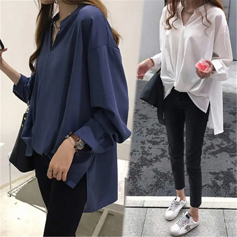 2019 summer new chiffon women blouse irregular long-sleeved loose office lady elegant outwear coat shirts tops DW11
2019 summer new chiffon women blouse irregular long-sleeved loose office lady elegant outwear coat shirts tops DW11