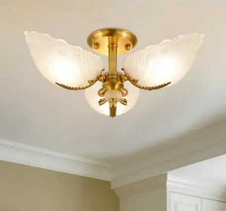 copper ceiling lamp master bedroom lamp warm lighting