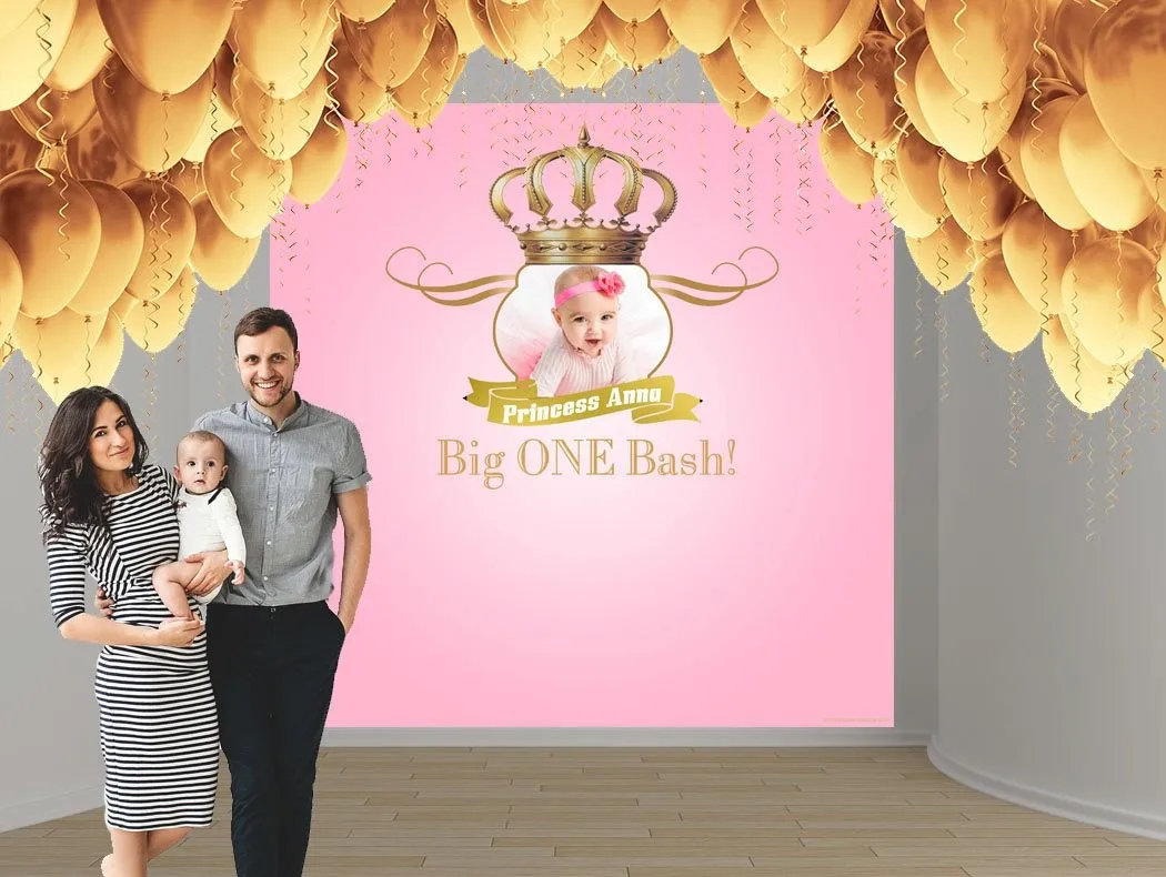 Custom Royal Princess 1st Birthday Party background High quality Computer print newborn baby photo backdrop
Custom Royal Princess 1st Birthday Party background High quality Computer print newborn baby photo backdrop