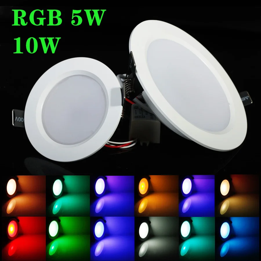 5W 10W RGB LED Ceiling Lamp Panel Light Downlight Led Bulb Lamps with rgb Remote Controller AC85-265V for dining room bedroom
5W 10W RGB LED Ceiling Lamp Panel Light Downlight Led Bulb Lamps with rgb Remote Controller AC85-265V for dining room bedroom