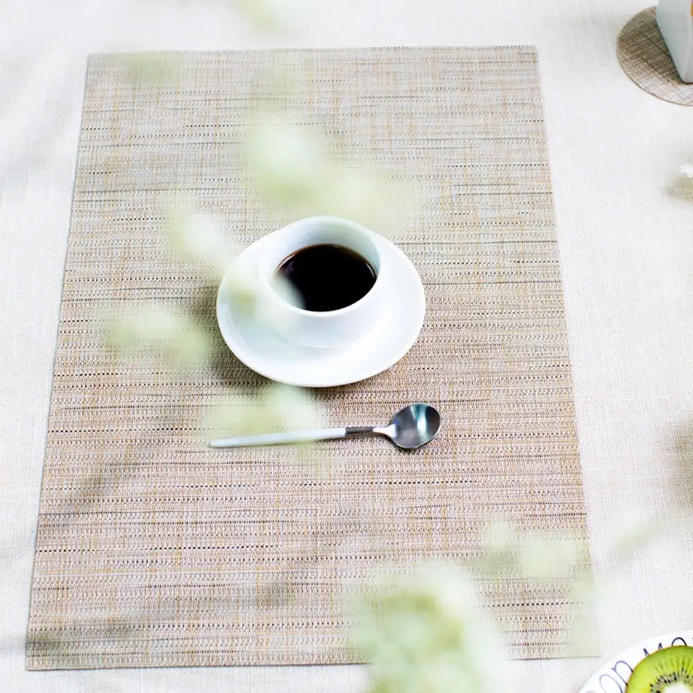 4Pcs/set Bamboo Table Mat Woven PVC Placemats Non-slip Table Decoration Cloth Pad Decor 40*30cm
4Pcs/set Bamboo Table Mat Woven PVC Placemats Non-slip Table Decoration Cloth Pad Decor 40*30cm