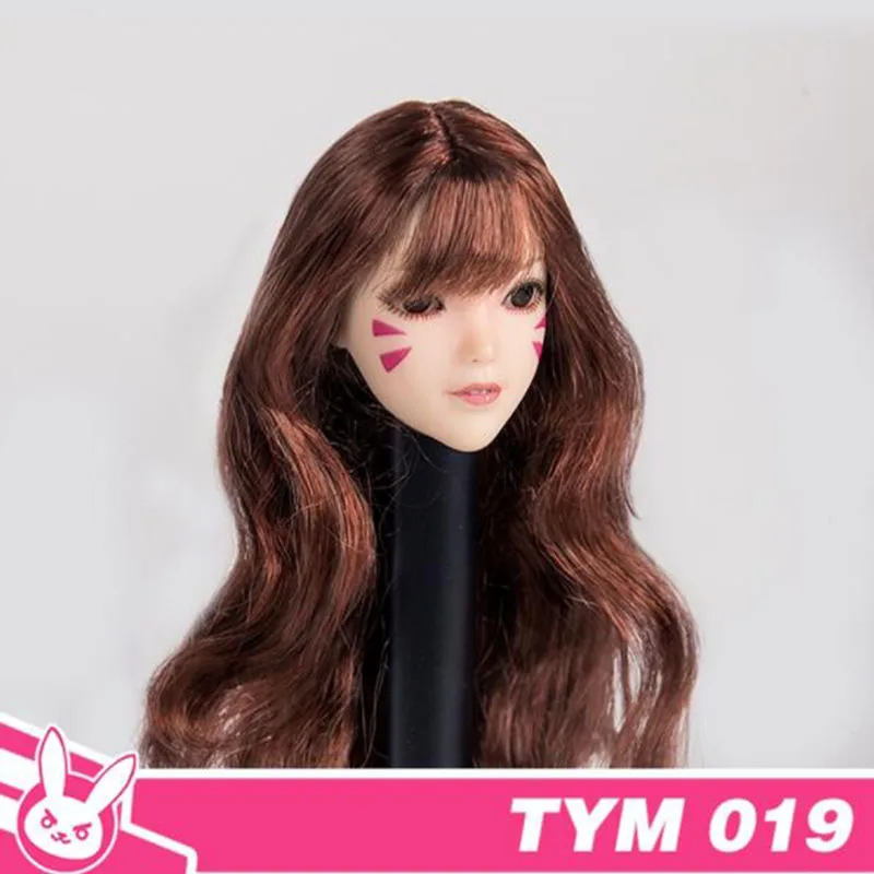1/6 масштаб TMY019 D.VA голова девушки резная интернет привычка девушка длинные
