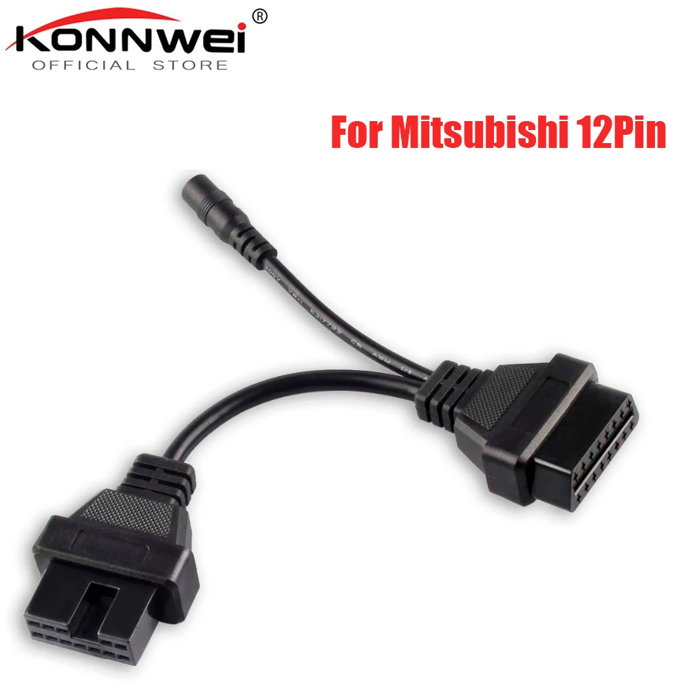 Фото 2019 Новинка для Mitsubishi 12Pin ODB2 кабельный разъем 16 Pin OBD II автомобильный