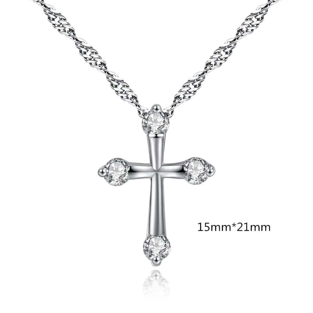 LUKENI 2018 Hot Crystal Zircon Cross Women Pendants Necklace Jewelry Charm 925 Sterling Silver Necklace For Girl Birthday Gift
LUKENI 2018 Hot Crystal Zircon Cross Women Pendants Necklace Jewelry Charm 925 Sterling Silver Necklace For Girl Birthday Gift
