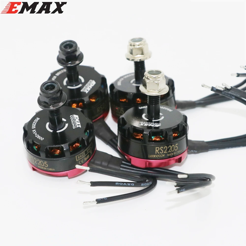 

4set/lot Original Emax RS2205 2300KV 2600KV Cooling Brushless Motor CW CCW FPV Racing Edition Motor For FPV Drone Quadcopter
