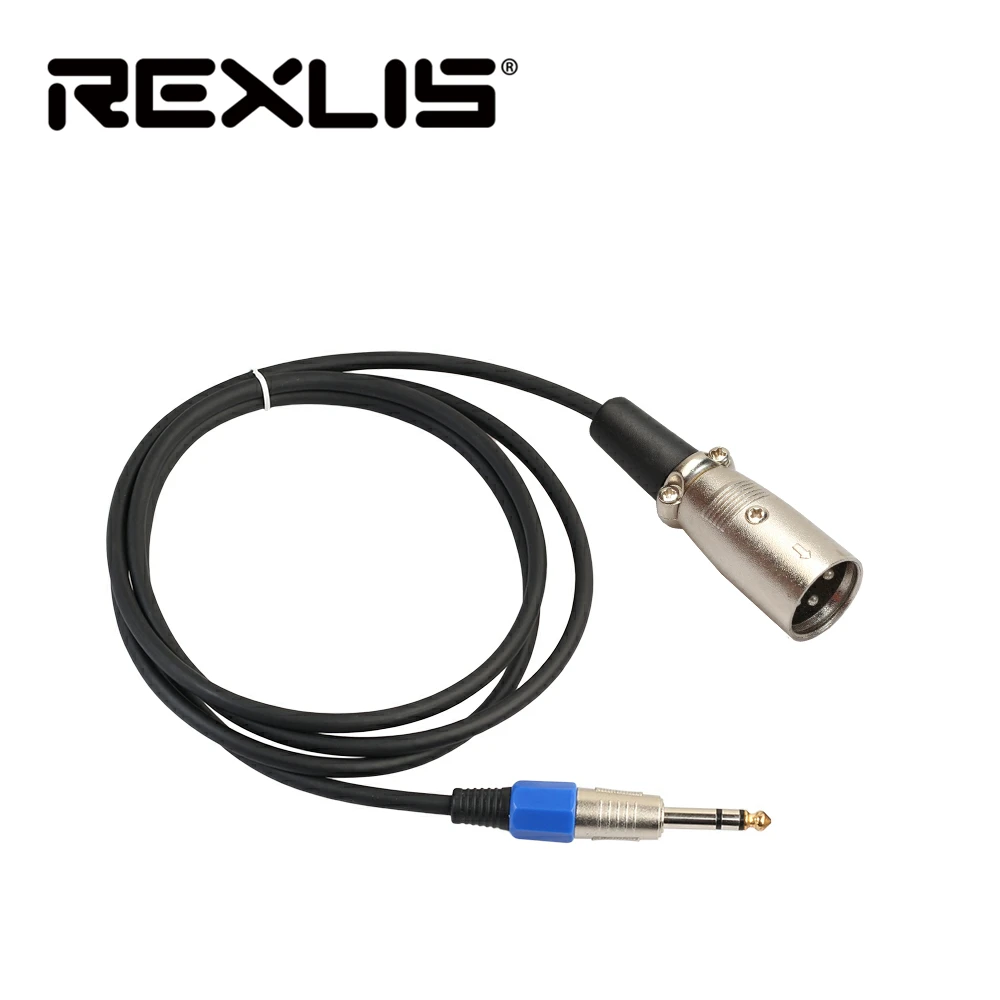 REXLIS XLR 3 Pin Мужской до 1/4 "стерео микрофонный кабель экранированный стерео аудио