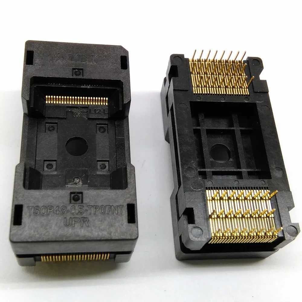 TSOP48 Long Open Top Burn in Socket Pin Pitch 0.5mm IC Test Socket Adapter The Transposon Adapter Conversion Block
TSOP48 Long Open Top Burn in Socket Pin Pitch 0.5mm IC Test Socket Adapter The Transposon Adapter Conversion Block