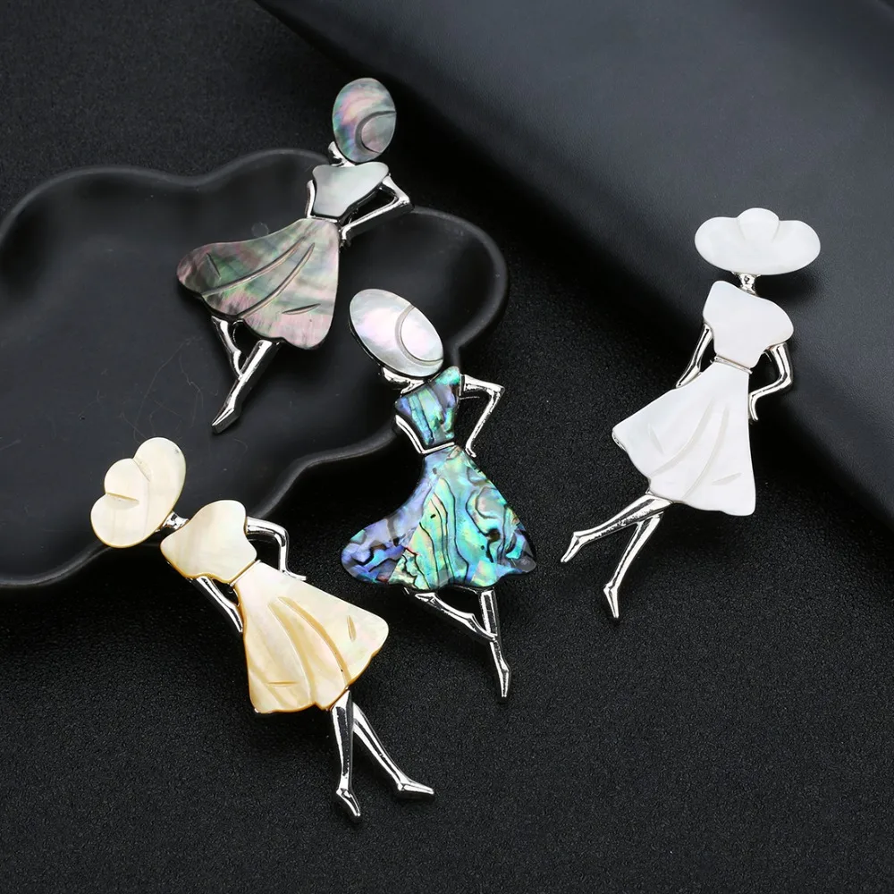 Lacoogh Wholesale New 85X30mm Girl Shape Shell Brooches For Women Shell Pendant Charms Brooch Pin DIY Jewelry broches
Lacoogh Wholesale New 85X30mm Girl Shape Shell Brooches For Women Shell Pendant Charms Brooch Pin DIY Jewelry broches