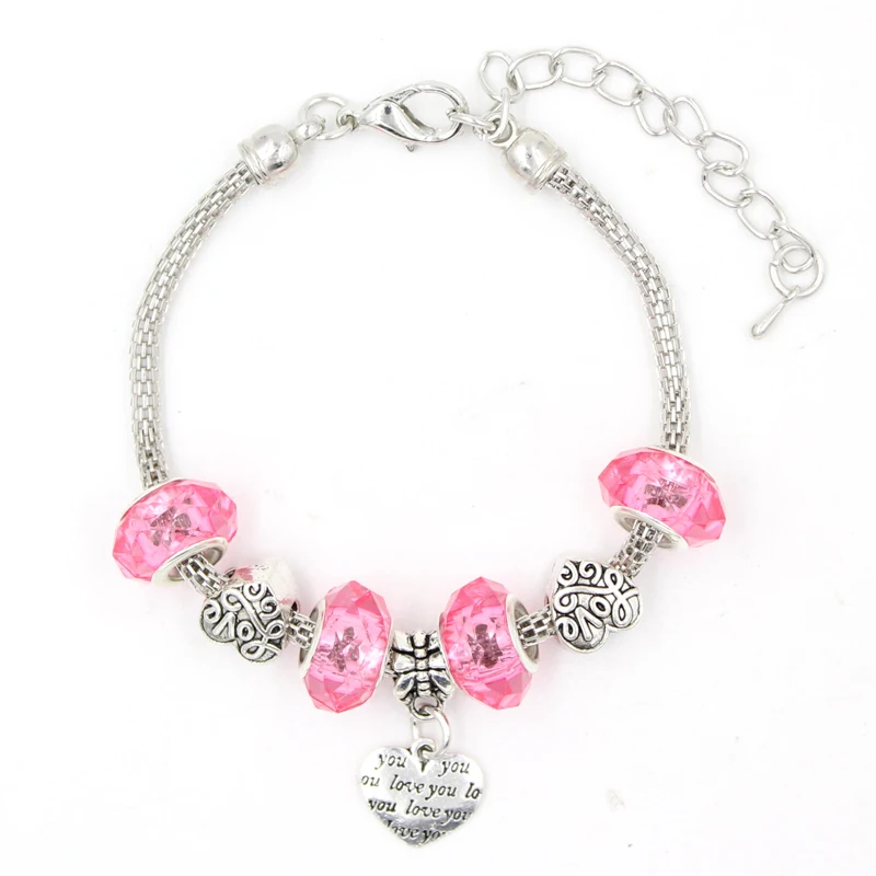 10PCS/Lot New Arrival Wholesale Valentine Jewelry I love you Heart Charms Bracelet for Valentine's Day Gift Jewelry Pulseras
10PCS/Lot New Arrival Wholesale Valentine Jewelry I love you Heart Charms Bracelet for Valentine's Day Gift Jewelry Pulseras