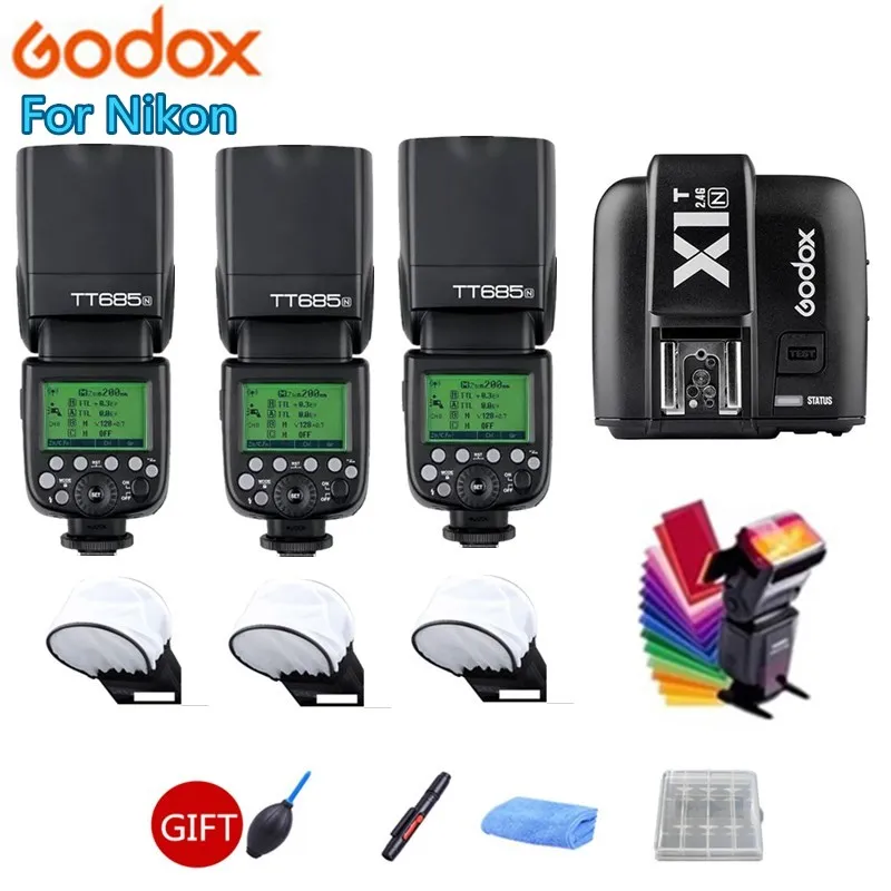 3x Godox TT685N Camera Flash 2.4G Wireless HSS 1/8000s i-TTL Speedlite + X1T-N Trigger for Nikon DSLR Cameras
3x Godox TT685N Camera Flash 2.4G Wireless HSS 1/8000s i-TTL Speedlite + X1T-N Trigger for Nikon DSLR Cameras