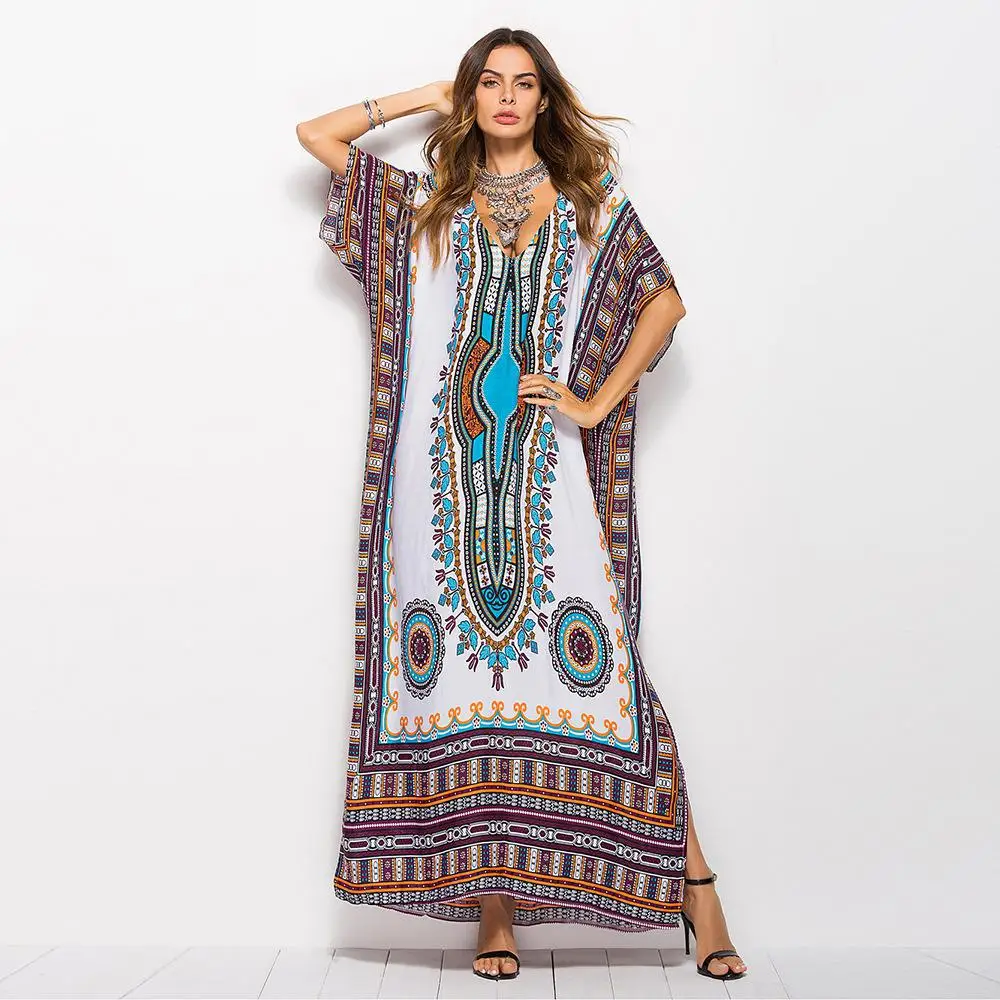 National Style Printed Beach Casual Straight Dresses Womens For Summer 2020 V-neck Floral Long Sleeve Maxi Dress Women
National Style Printed Beach Casual Straight Dresses Womens For Summer 2020 V-neck Floral Long Sleeve Maxi Dress Women