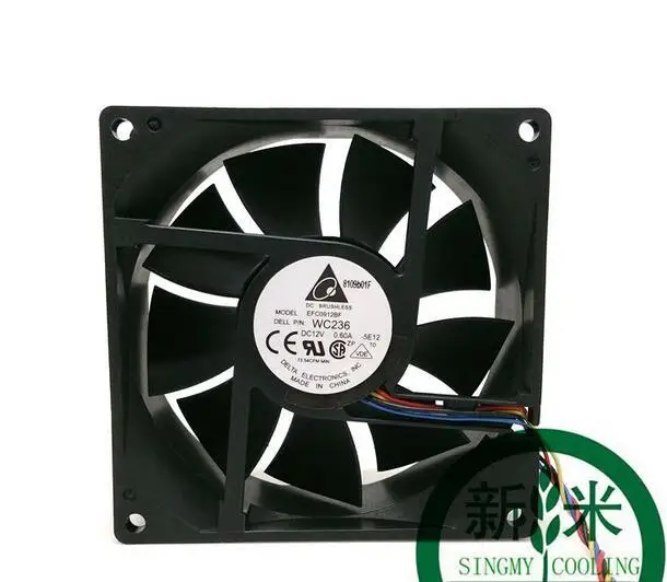 Кулер для сервера Delta WC236 12 в пост. Тока 0 60 А EFC0912BF 9025 90*90*25 мм 9 см (4 линии и 5