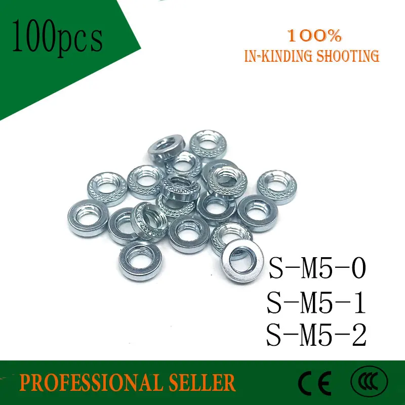 100PCS S-M5-0/S-M5-1/ S-M5-2 Galvanized carbon steel Round nuts Metric self clinching nuts Pressure riveting nuts M5
100PCS S-M5-0/S-M5-1/ S-M5-2 Galvanized carbon steel Round nuts Metric self clinching nuts Pressure riveting nuts M5