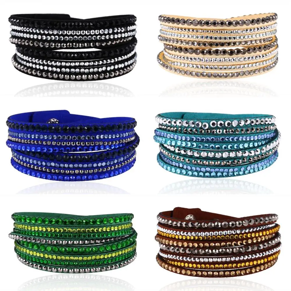 HOCOLE Vintage Leather Wrap Multilayer Bracelets For Women Fashion Crystal Rhinestone Bracelet Female Party Gift Charm Jewelry
HOCOLE Vintage Leather Wrap Multilayer Bracelets For Women Fashion Crystal Rhinestone Bracelet Female Party Gift Charm Jewelry