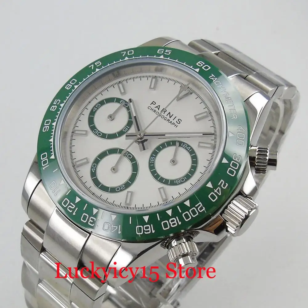 PARNIS Luxury 39mm Quartz Men's Watch With Chronograph Hand Stainless Steel Strap Sapphire Glass
PARNIS Luxury 39mm Quartz Men's Watch With Chronograph Hand Stainless Steel Strap Sapphire Glass