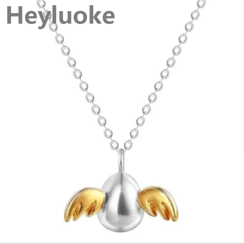 2020 Hot Tibetan Silver Funny cute New promotion Golden Wings Angel Egg box chain Necklace Pendant For Women Fashion Jewelry
2020 Hot Tibetan Silver Funny cute New promotion Golden Wings Angel Egg box chain Necklace Pendant For Women Fashion Jewelry