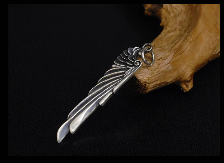 Pure 925 Sterling Silver Jewelry Wing Charms Punk Pendants for Men And Women Thai Silver Necklace Chain Fine Gift 1339
Pure 925 Sterling Silver Jewelry Wing Charms Punk Pendants for Men And Women Thai Silver Necklace Chain Fine Gift 1339