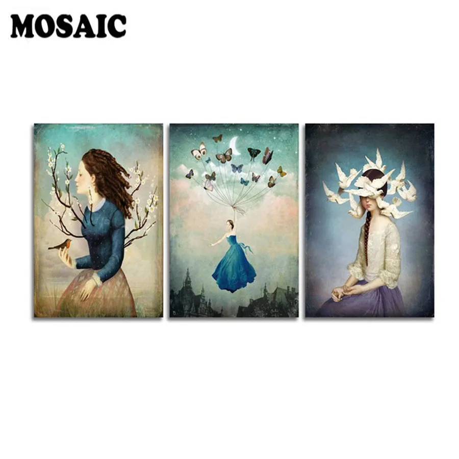 Home Decoration,5d diy Diamond Painting 3 Pieces Butterfly girl 3d picture of Rhinestones full Square diamond embroidery mosaic
Home Decoration,5d diy Diamond Painting 3 Pieces Butterfly girl 3d picture of Rhinestones full Square diamond embroidery mosaic