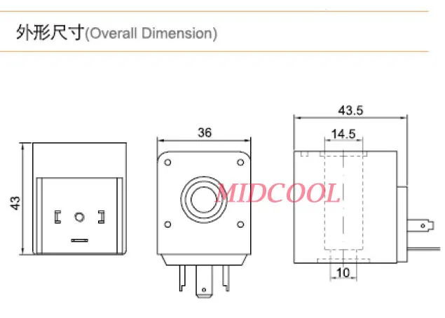 pneumatic gas water oil valve solenoid coil 24V DC connector plug DIN43650A inner hole diameter 10mm high 43mm
pneumatic gas water oil valve solenoid coil 24V DC connector plug DIN43650A inner hole diameter 10mm high 43mm