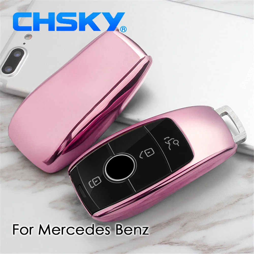 CHSKY TPU For Mercedes Key Cover Case Benz E Class Car key cover keychain shell for benz accessories car styling | Автомобили и