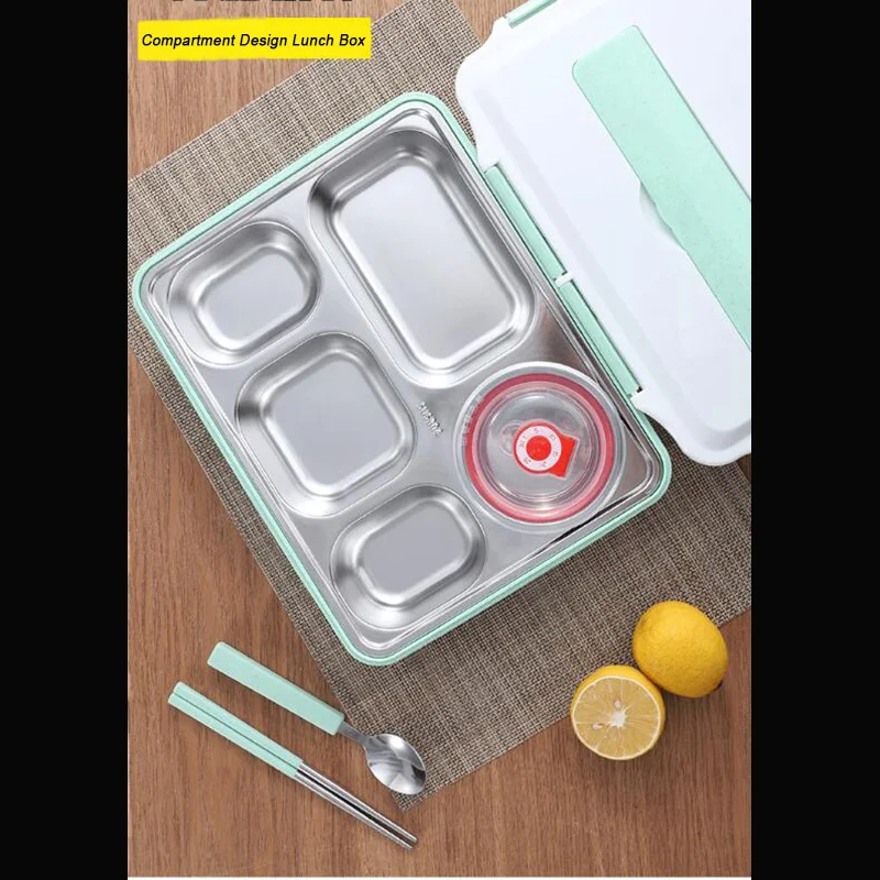 Stainless Steel Lunch Box Tableware Bento Food Container 4 & 5 Compartments Student Portable Food Storage Box with Soup Bowl
Stainless Steel Lunch Box Tableware Bento Food Container 4 & 5 Compartments Student Portable Food Storage Box with Soup Bowl