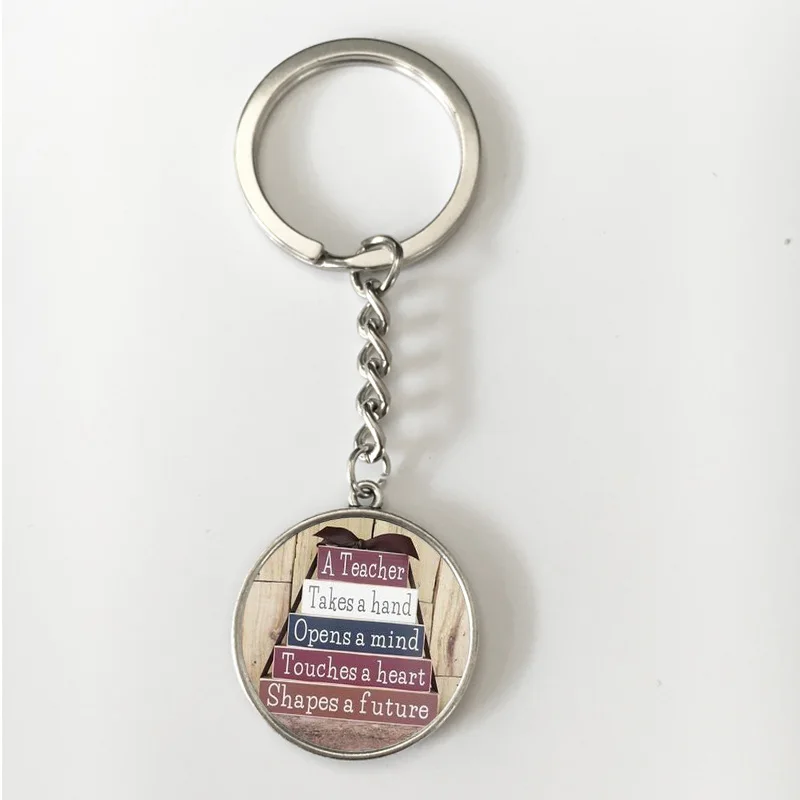 SUTEYI A great master takes a hand opens mind and Round glass long chain keychain Teacher's Day gifts Pendant jewelry | Украшения и