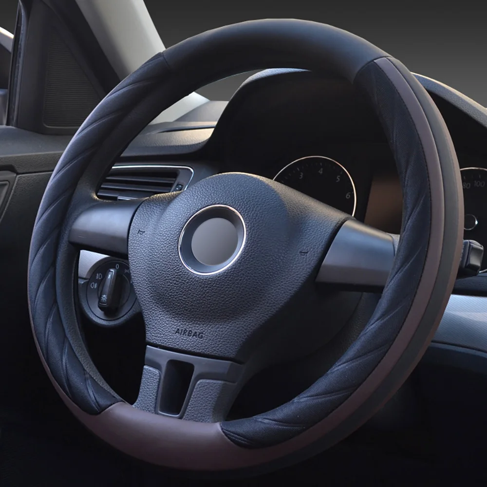 Leather Steering Wheel Cover For Car Micro Fiber Leather Braid On The Steering Wheel For All Season 38cm
Leather Steering Wheel Cover For Car Micro Fiber Leather Braid On The Steering Wheel For All Season 38cm