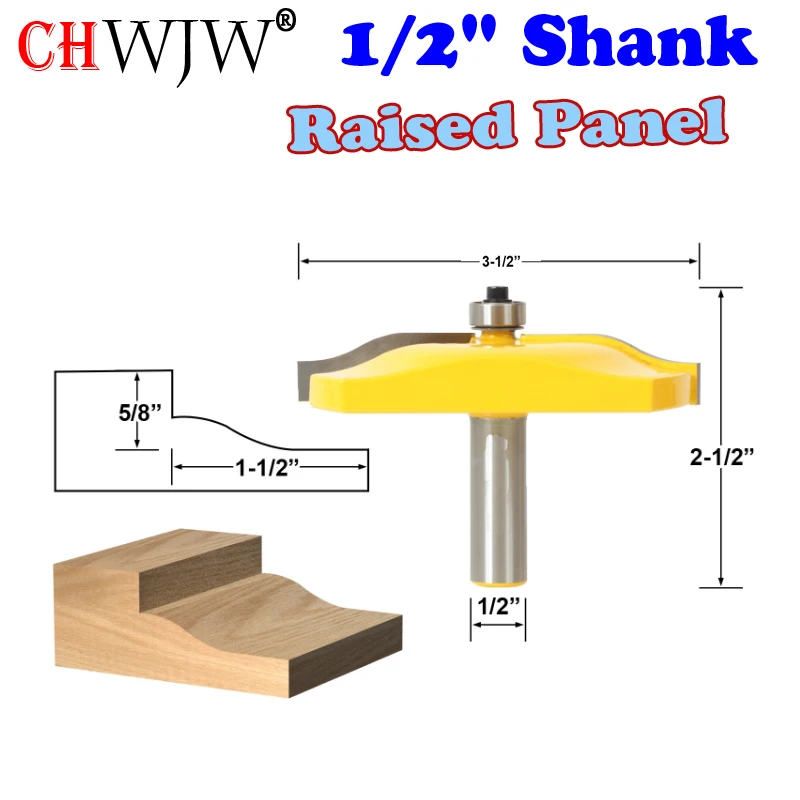 1pc 1/2" Shank Raised Panel Router Bit - Ogee Door - Large 3-1/2" Diameter Woodworking cutter Tenon Cutter for Woodworking Tools
1pc 1/2" Shank Raised Panel Router Bit - Ogee Door - Large 3-1/2" Diameter Woodworking cutter Tenon Cutter for Woodworking Tools