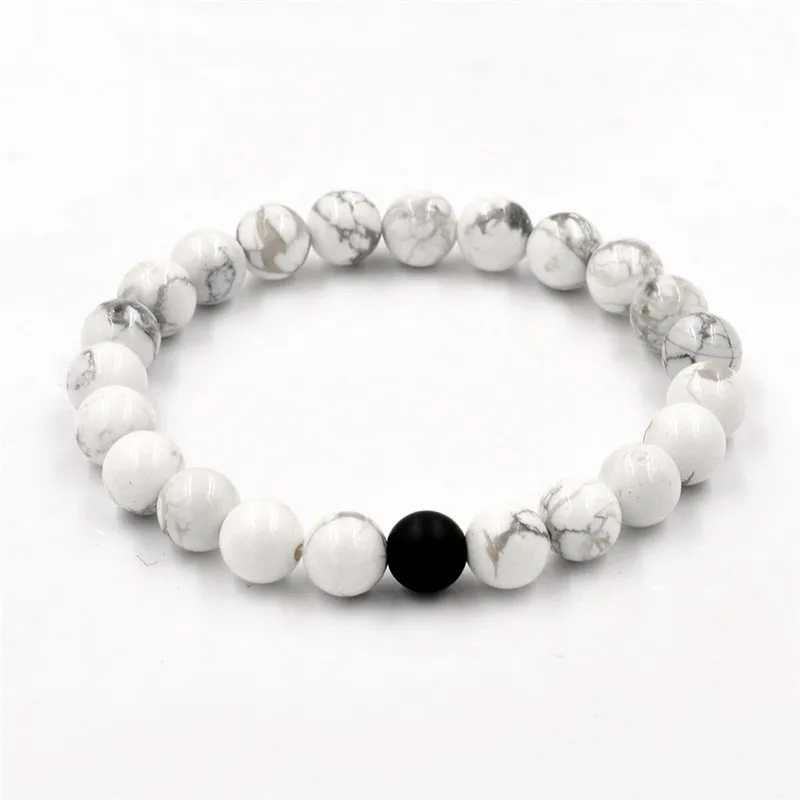 2Pcs/set New Fashion White and Black Natural Stones Couple Bracelets In Charm Beads Lovers Bracelets For Men and Women 8mm
2Pcs/set New Fashion White and Black Natural Stones Couple Bracelets In Charm Beads Lovers Bracelets For Men and Women 8mm