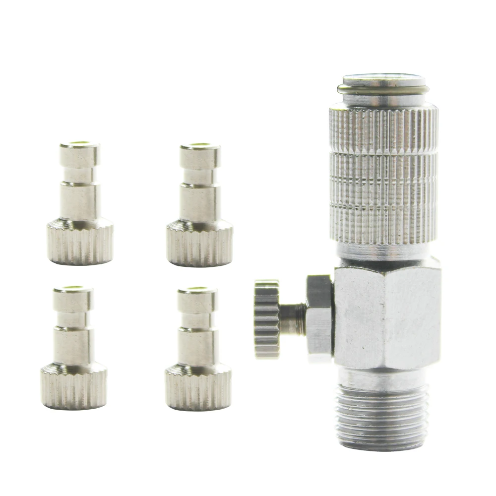 JOYSTAR Airbrush quick release adapter connecter with valve 1/8" for Badger with 4 Male Fitting
JOYSTAR Airbrush quick release adapter connecter with valve 1/8" for Badger with 4 Male Fitting
