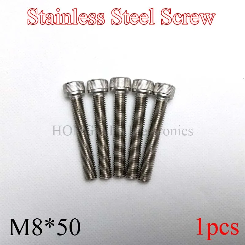 304 Stainless steel screw DIN912 M8*50 Metric Thread Stainless Steel Hex Socket Head Cap Screw Bolts Allen Hex Socket Head 1pcs
304 Stainless steel screw DIN912 M8*50 Metric Thread Stainless Steel Hex Socket Head Cap Screw Bolts Allen Hex Socket Head 1pcs