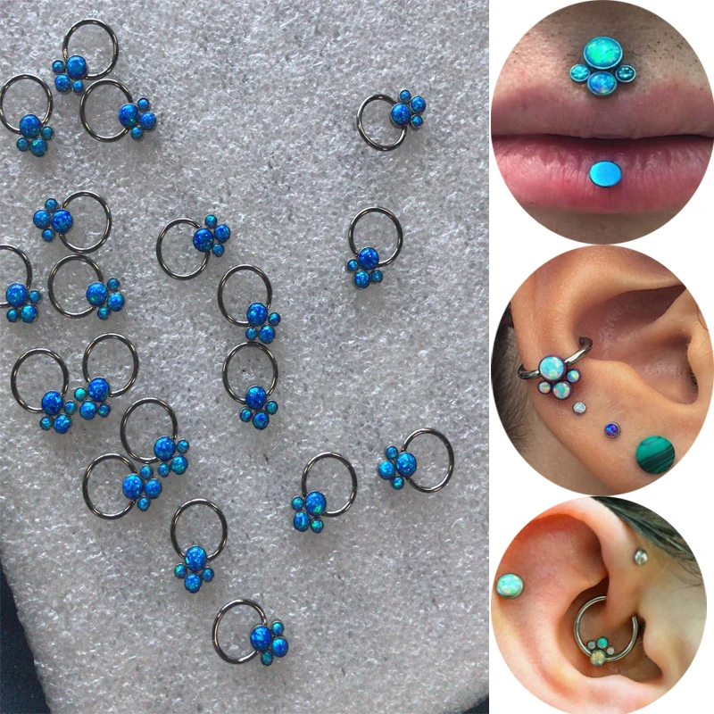Hot sale newest 16gauge(1.2mm) stainless steel cluster opal tragus helix cartilage conch daith labret ring piercing earring
Hot sale newest 16gauge(1.2mm) stainless steel cluster opal tragus helix cartilage conch daith labret ring piercing earring