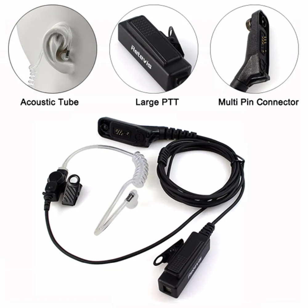 Retevis R-1M21 Two-wire PTT Acoustic Tube Earpiece for Motorola XPR6000 XPR6550 DP4800 DP4801 P8268 Walkie Talkie C9048A
Retevis R-1M21 Two-wire PTT Acoustic Tube Earpiece for Motorola XPR6000 XPR6550 DP4800 DP4801 P8268 Walkie Talkie C9048A