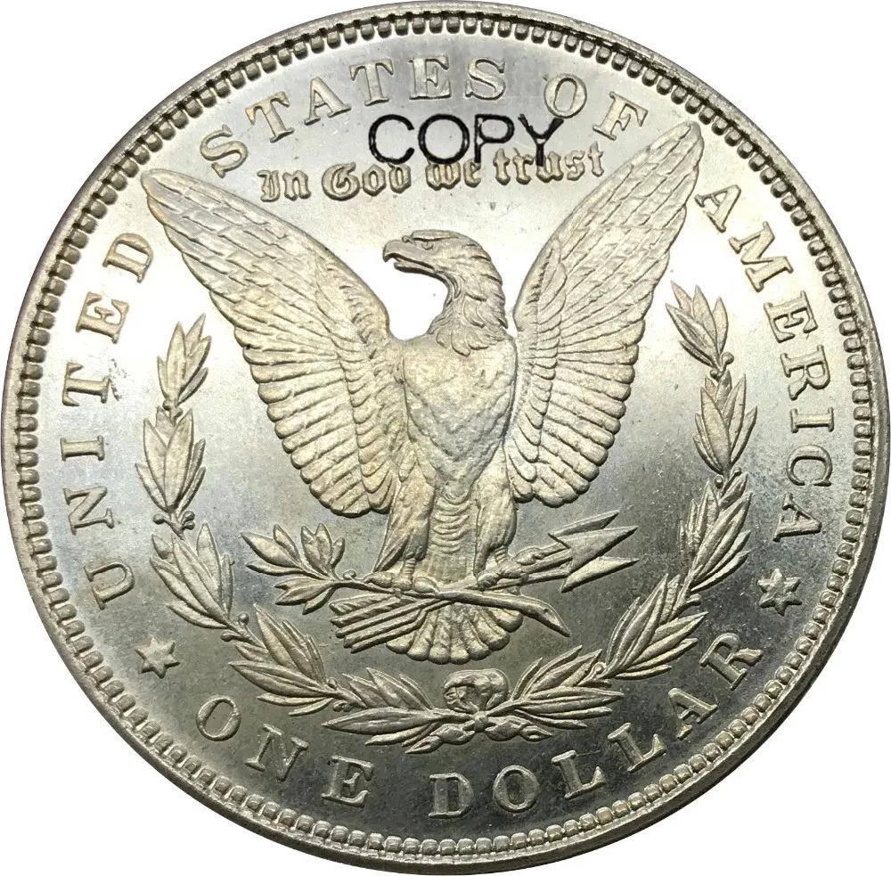 1 доллар США, моргановский доллар, 1883 купроникель, посеребренные копировальные монеты
1 доллар США, моргановский доллар, 1883 купроникель, посеребренные копировальные монеты