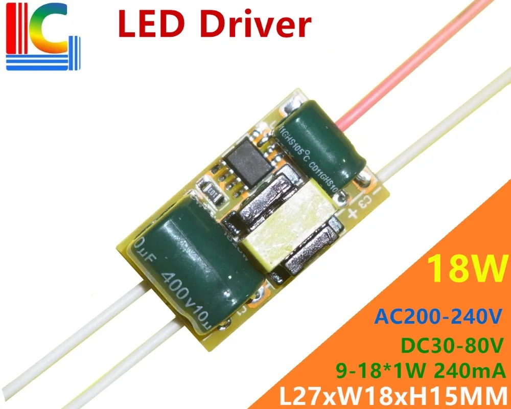 AC 100V to 240V 9W 10W 11W 12W 15W 18W Lighting Transformer DC 30V - 80V LED Tube Driver Output 240mA T8 Lamp head Power Supply
AC 100V to 240V 9W 10W 11W 12W 15W 18W Lighting Transformer DC 30V - 80V LED Tube Driver Output 240mA T8 Lamp head Power Supply