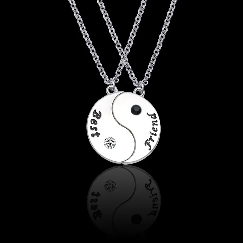 Best Friend Pendant Necklace Ladies TaiChi Gossip Black White Rhinestones Girlfriends Pendant Fashion BFF Friendship Gift
Best Friend Pendant Necklace Ladies TaiChi Gossip Black White Rhinestones Girlfriends Pendant Fashion BFF Friendship Gift