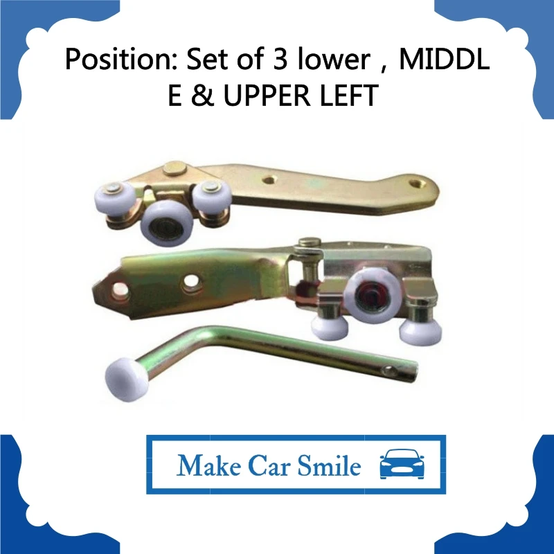 FOR VOLKSWAGEN TRANSPORTER T4 1990-2004 SET OF 3 SLIDING DOOR ROLLER LOWER , MIDDLE & UPPER LEFT SIDE
FOR VOLKSWAGEN TRANSPORTER T4 1990-2004 SET OF 3 SLIDING DOOR ROLLER LOWER , MIDDLE & UPPER LEFT SIDE