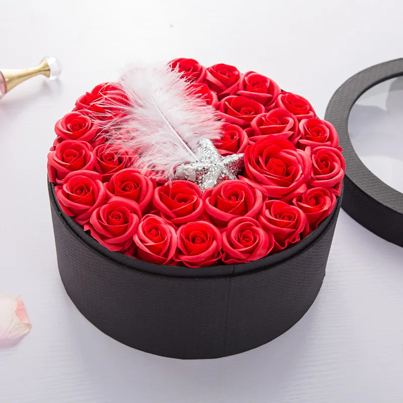 Feather soap flower box valentine's day immortal roses emulation flower Free Shipping
Feather soap flower box valentine's day immortal roses emulation flower Free Shipping